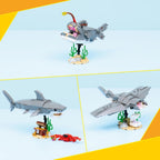 LEGO Creator 3in1 Fierce Shark with a Treasure Chest Toy - Sea Animal Figure Transforms into an Anglerfish or Manta Ray