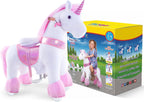 PonyCycle® Model U Unicorn for Riding, Pink, 3-4 Years, with Brake