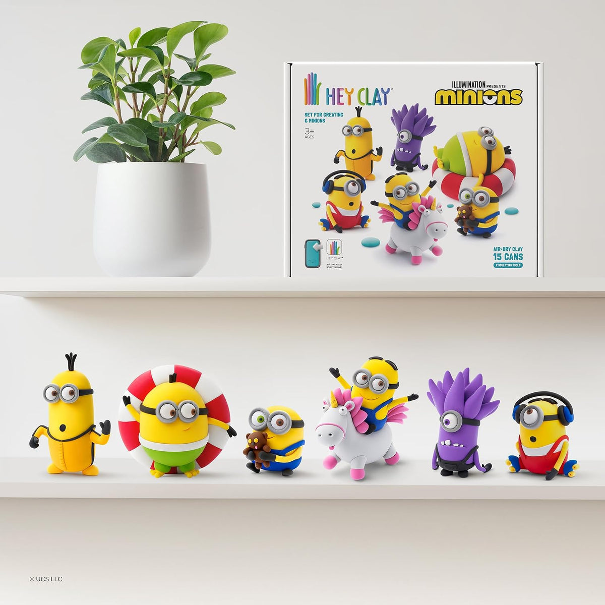 HEY CLAY Despicable Me Minions Set - Colorful Modeling Air Dry Clay for Kids - Air Dry