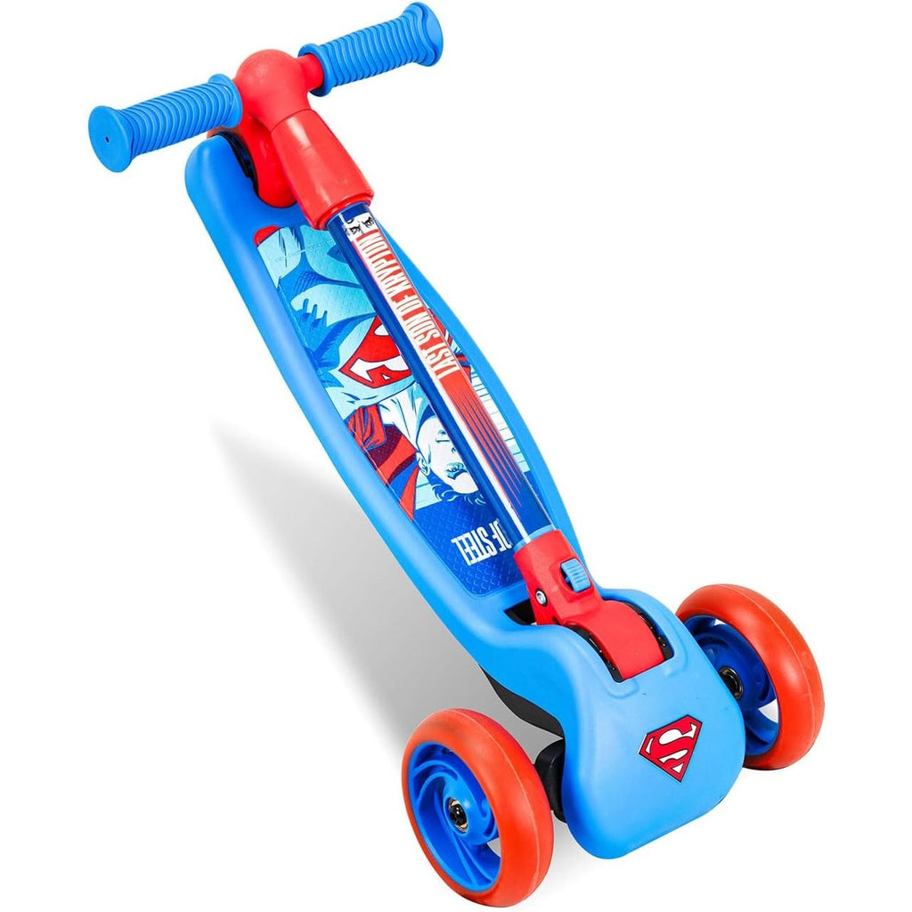 Spartan 3-Wheel LED Folding Scooter - Official Character Graphics, Tri-Color LED Wheels, Adjustable Handlebar