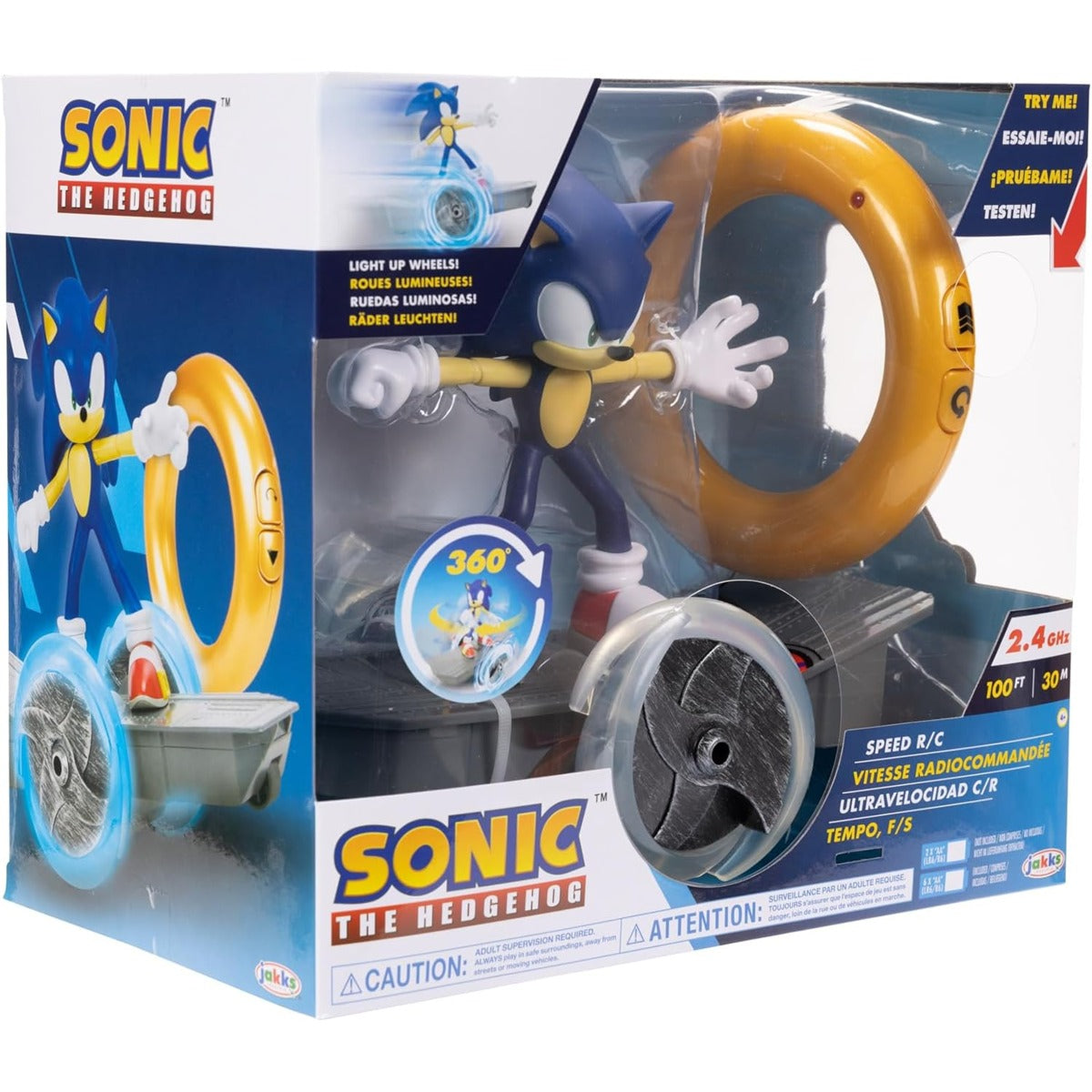 Sonic The Hedgehog Speed RC Skateboard Vehicle with Gold Ring Controller