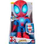 Marvel Spidey and His Amazing Friends Glow Webs Spidey Feature Plush - 14-Inch Interactive Plush with Light Up Eyes and