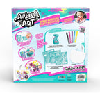 Canal Toys - Airbrush Art - Fashion Design Kit with electronic spray, stencils and felt-tip pens - AIR 016, White Tote Bag