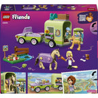 LEGO Friends Horse & Baby Foal Trailer - Horse Toy Playset w/Grooming Accessories, 4 Animal Figures, Car & 2 Mini Dolls