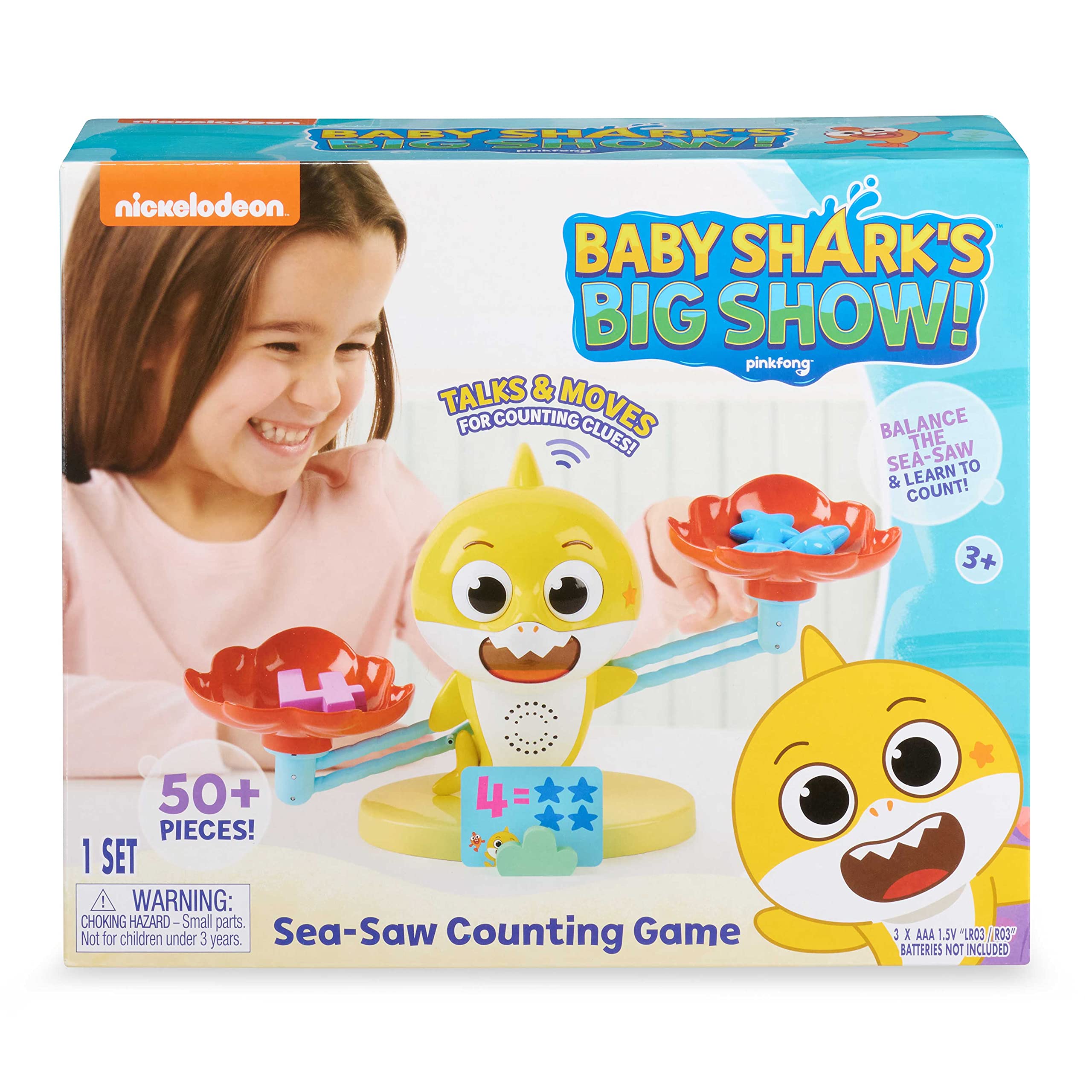 Baby Shark's Big Show! Sea-Saw-Counting Game – Educational Toy for Toddlers – Kids Math Toys