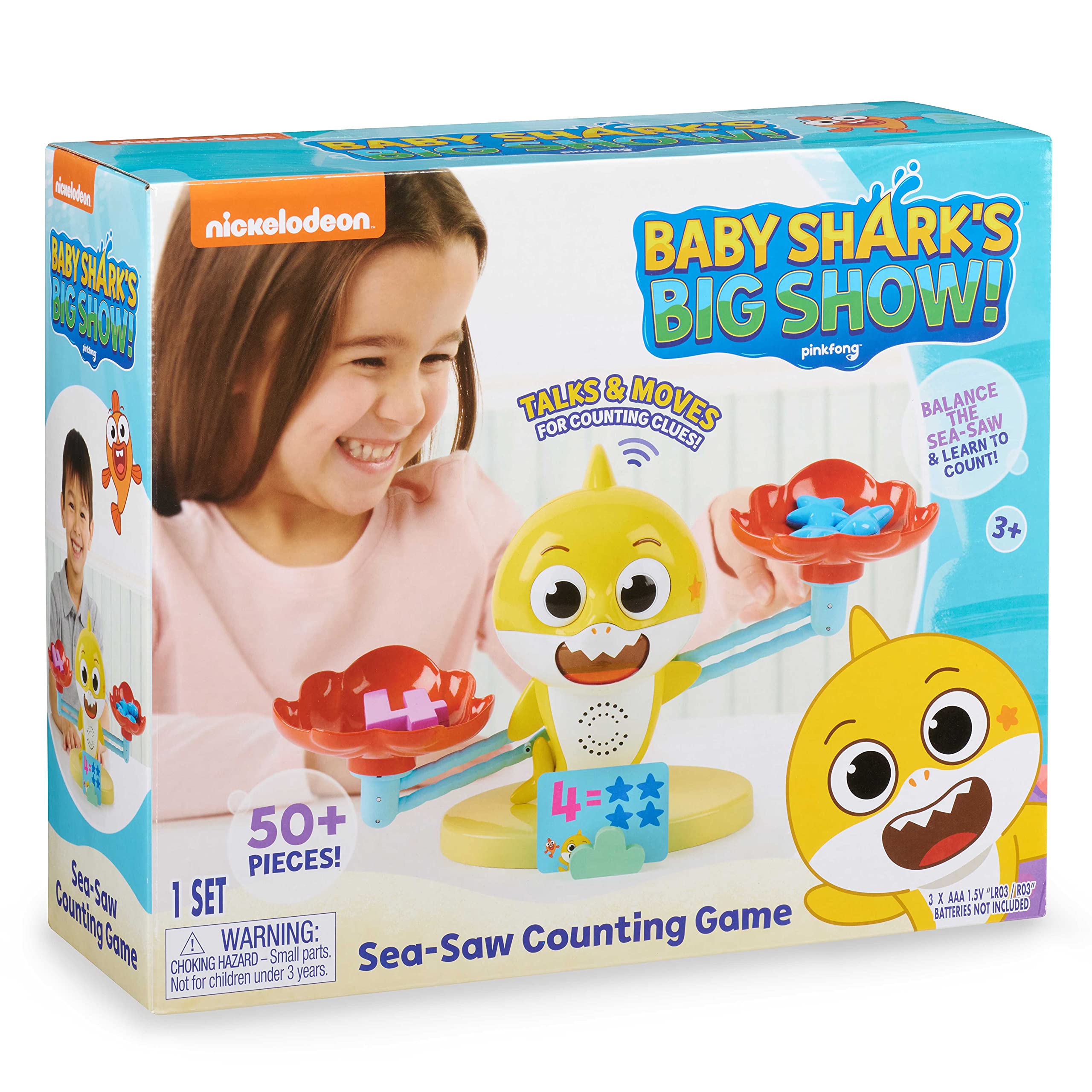 Baby Shark's Big Show! Sea-Saw-Counting Game – Educational Toy for Toddlers – Kids Math Toys