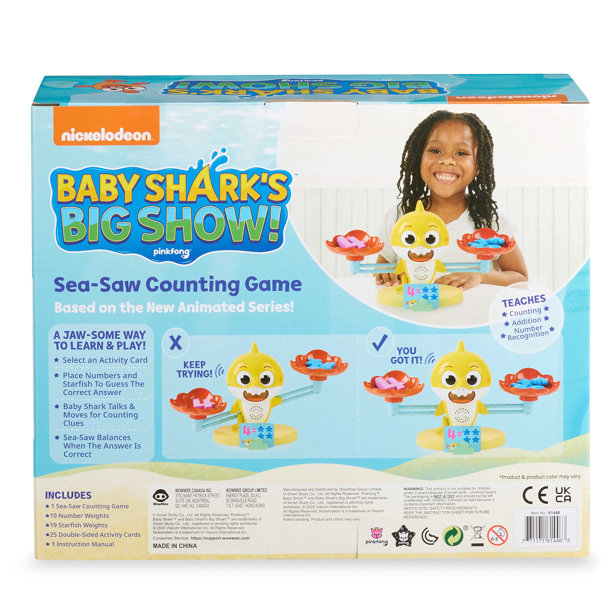 Baby Shark's Big Show! Sea-Saw-Counting Game – Educational Toy for Toddlers – Kids Math Toys