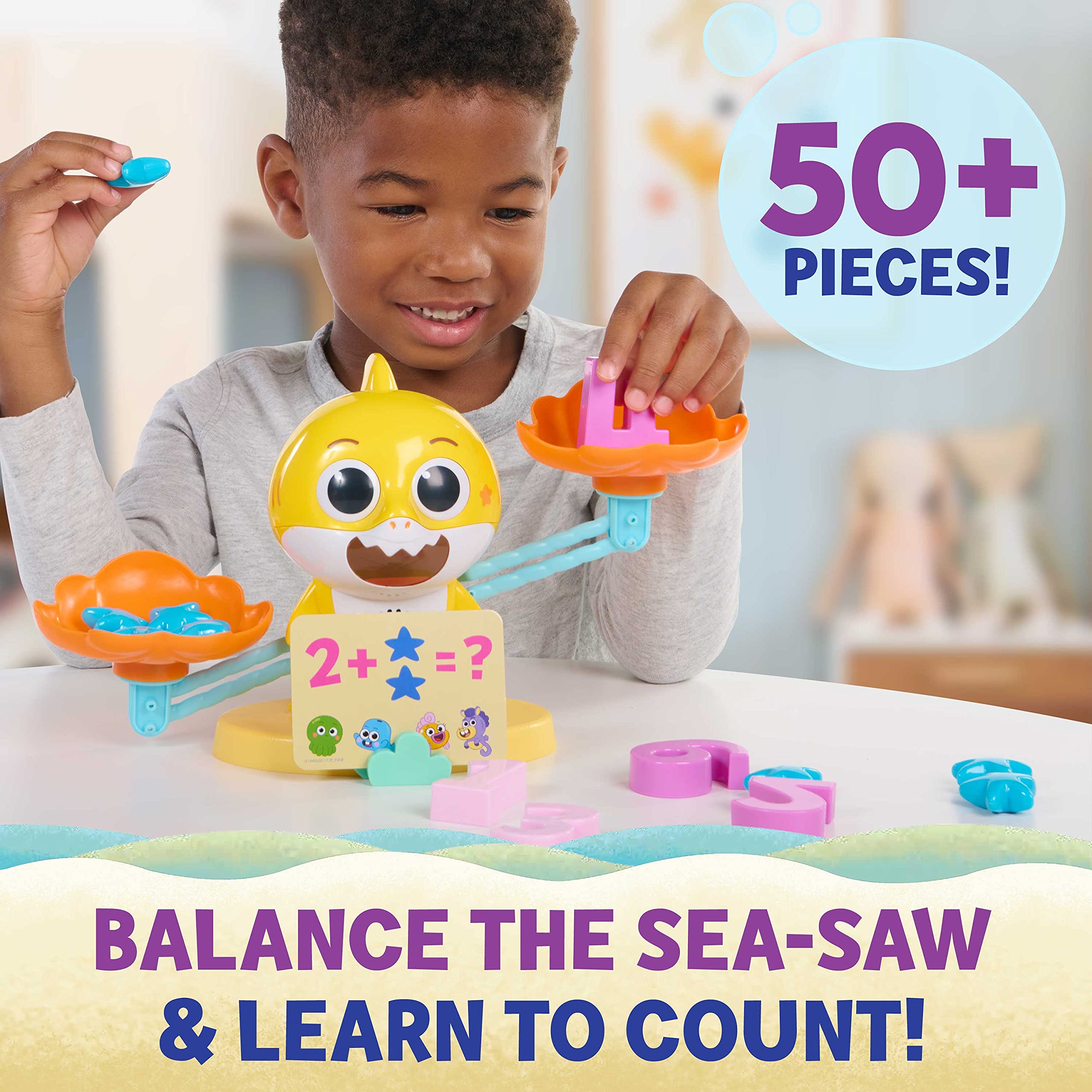 Baby Shark's Big Show! Sea-Saw-Counting Game – Educational Toy for Toddlers – Kids Math Toys