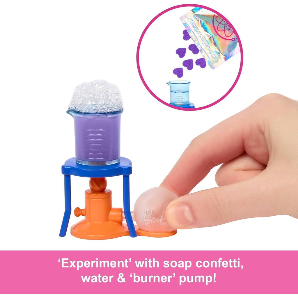 Barbie Scientist Doll and Accessories with Blonde Fashion Doll, Lab Table, Microscope, & Color-Change Beaker & Petri Dish Acc
