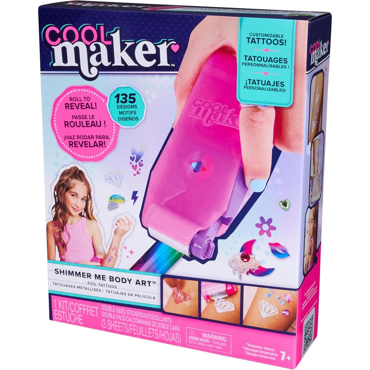 Shimmer Me Body Art Kit by Cool Maker: 135 Temporary Tattoo Designs, Foils