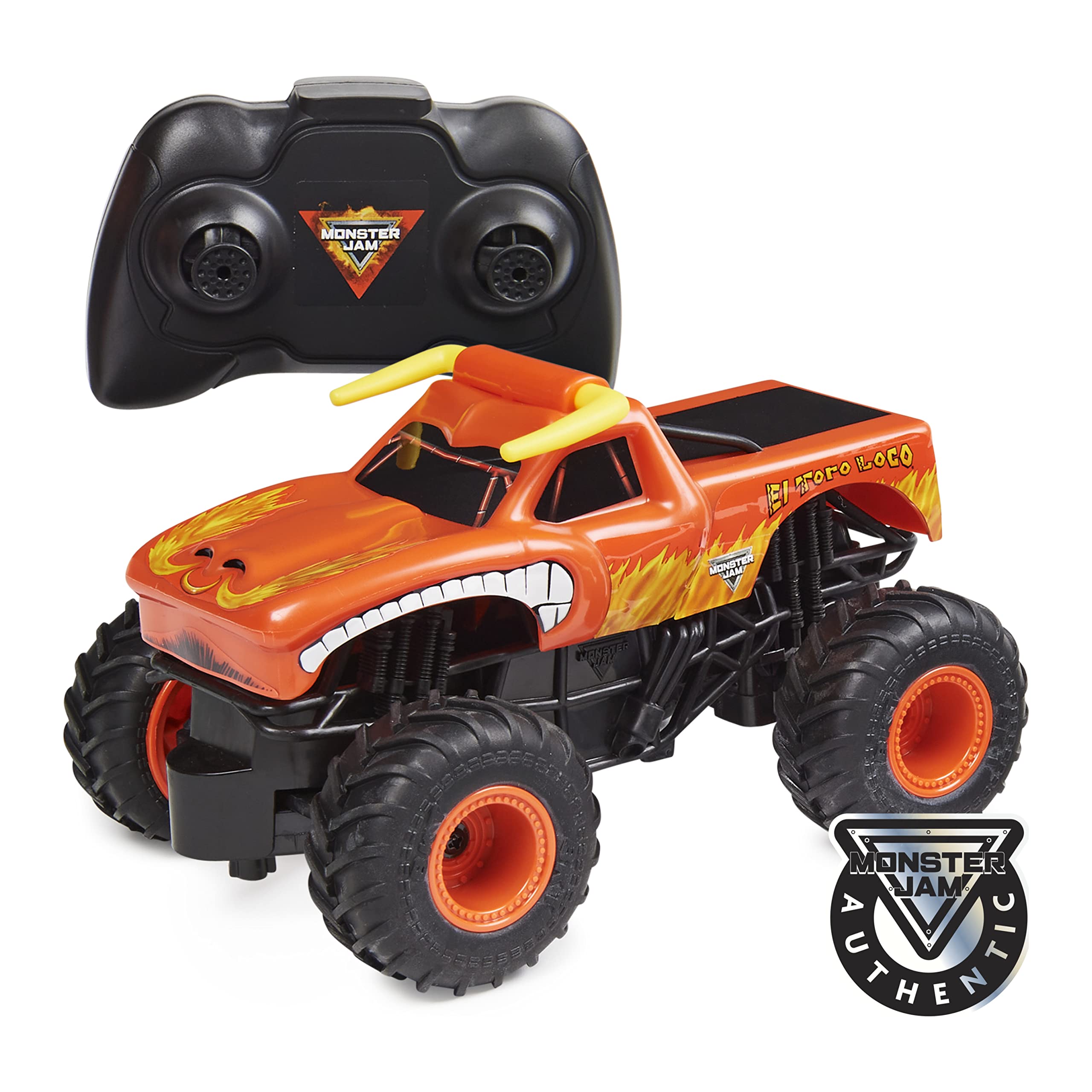 Monster Jam Official El Toro Loco Remote Control Monster Truck, 1:24 Scale