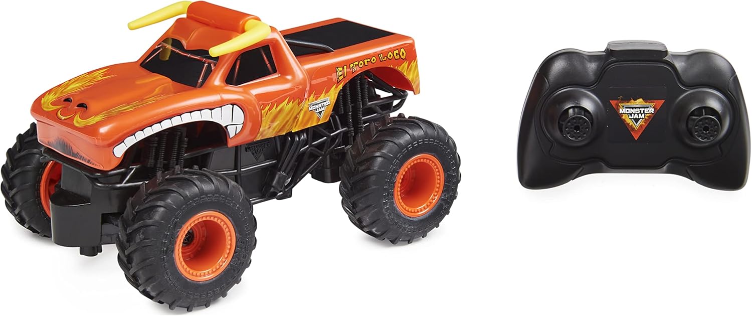 Monster Jam Official El Toro Loco Remote Control Monster Truck, 1:24 Scale