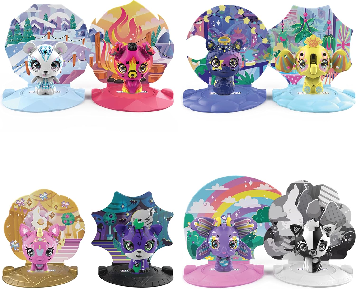 Zoobles Jouet - Pack 2 Zoobles Animaux - Boules Magiques Colorées