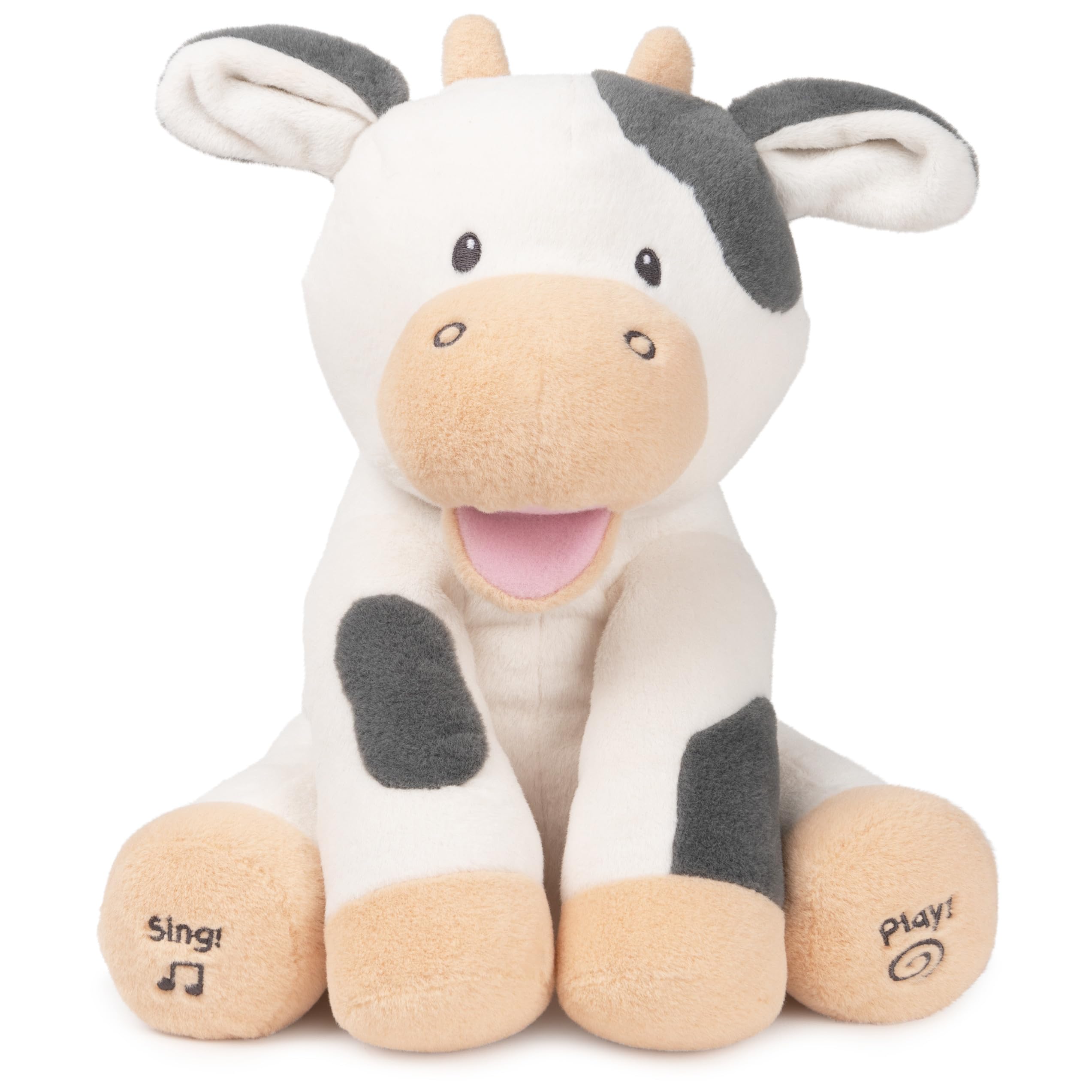 Baby GUND Buttermilk the Cow Animated Plush, Singing Stuffed Animal Sensory Toy, Sings Old MacDonald and Teaches Animal Sound