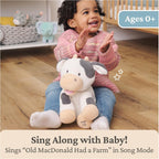 Baby GUND Buttermilk the Cow Animated Plush, Singing Stuffed Animal Sensory Toy, Sings Old MacDonald and Teaches Animal Sound