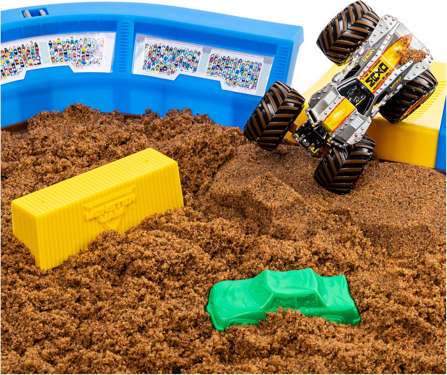 Monster Jam, Monster Dirt Arena 24-inch Playset with 2lbs of