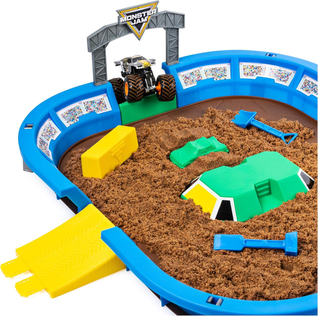 Monster Jam, Monster Dirt Arena 24-inch Playset with 2lbs of