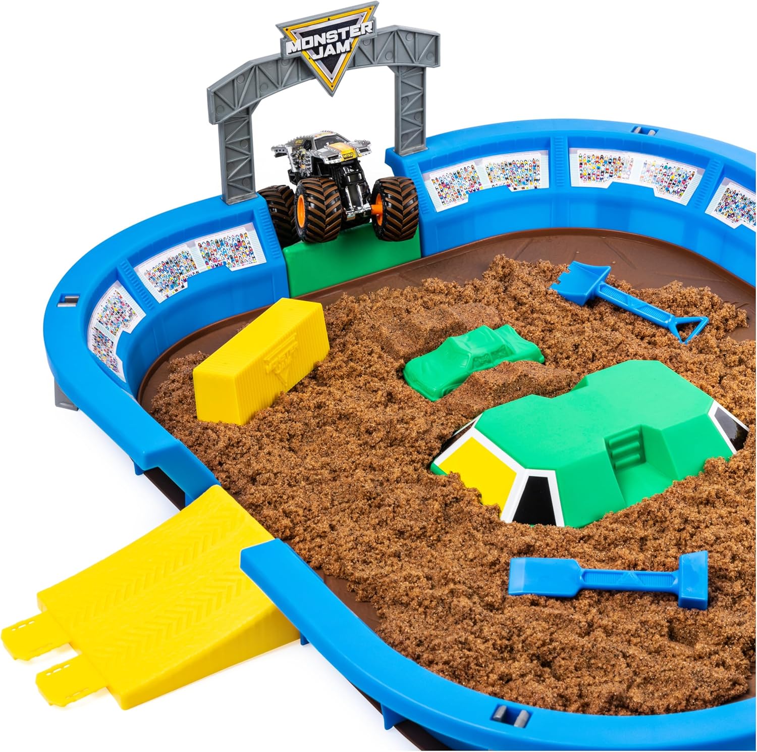 Monster Jam, Monster Dirt Arena 24-inch Playset with 2lbs of
