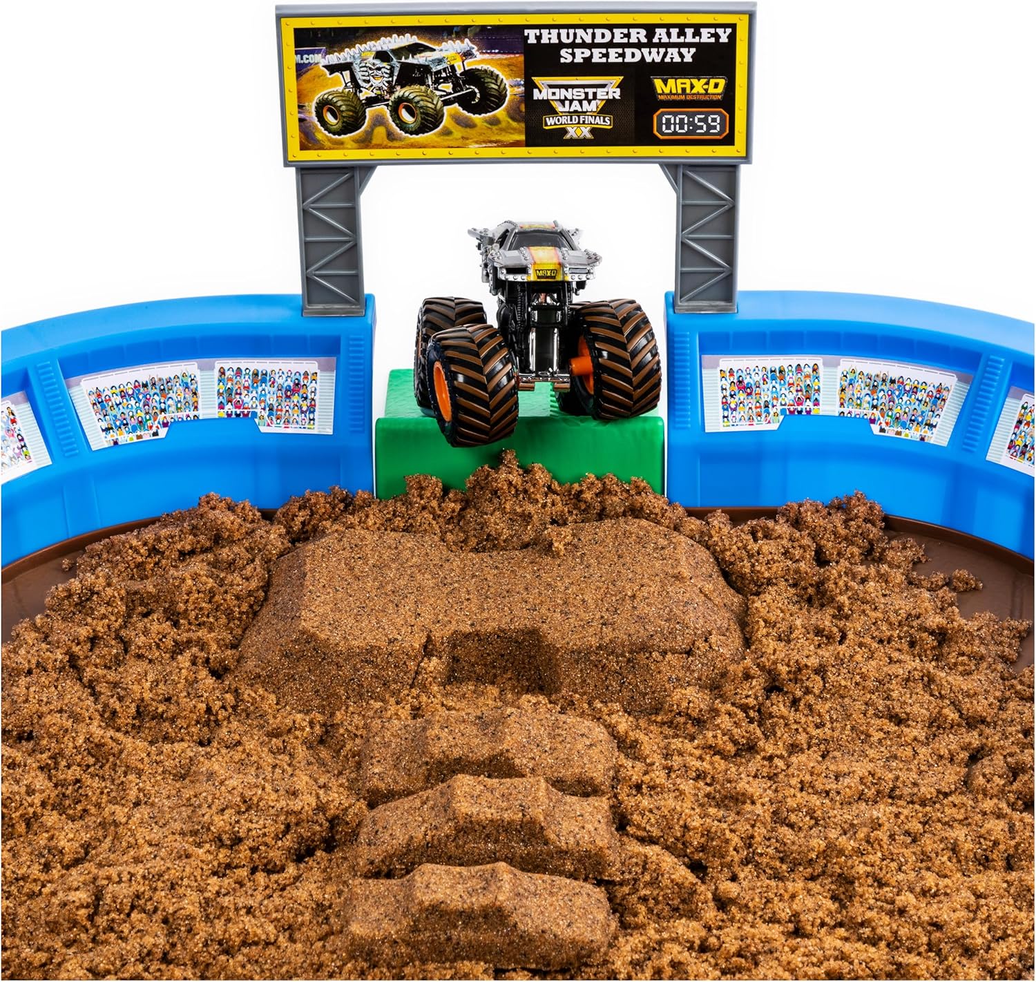 Monster Jam, Monster Dirt Arena 24-inch Playset with 2lbs of
