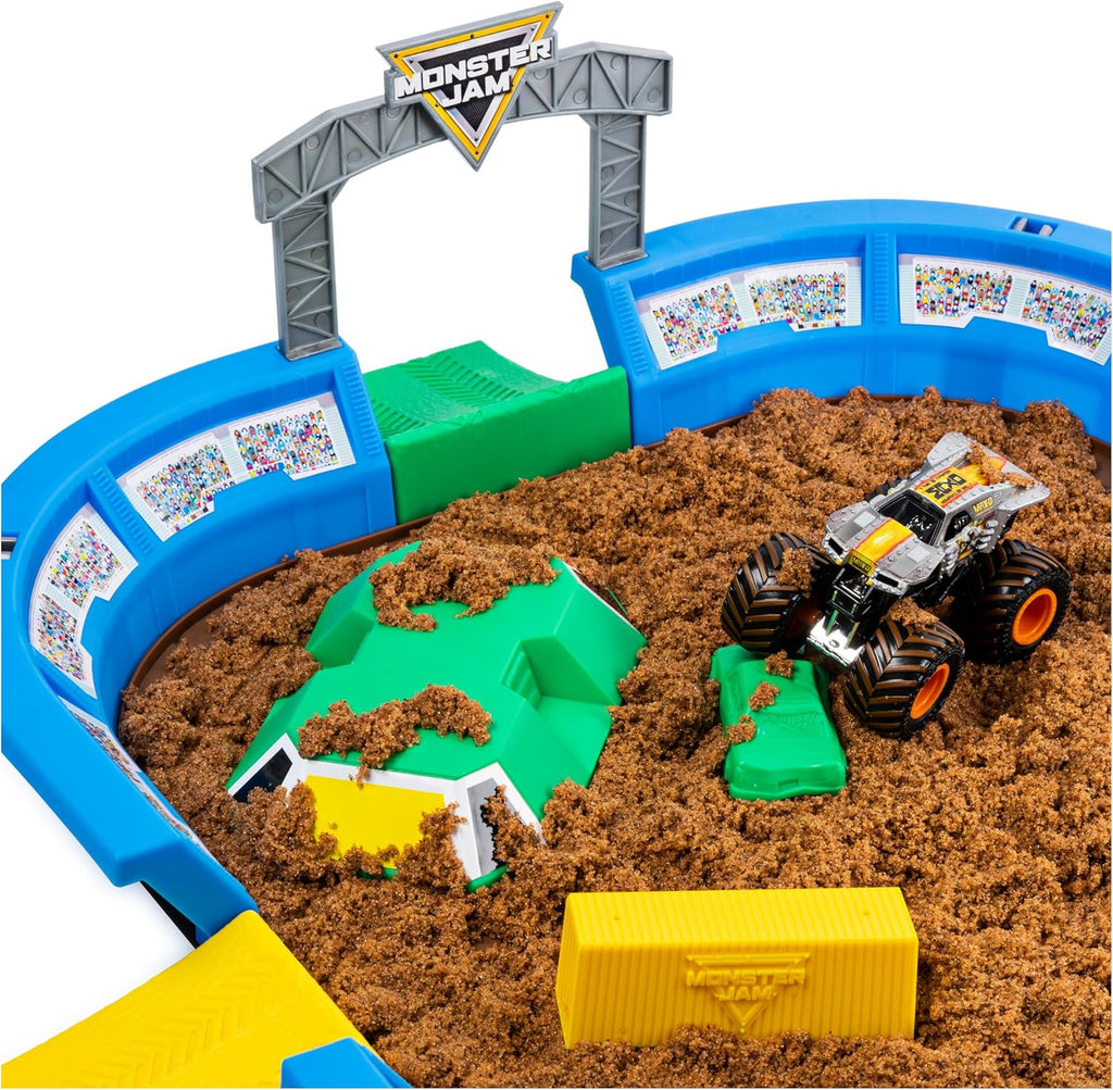 Monster Jam, Monster Dirt Arena 24-inch Playset with 2lbs of