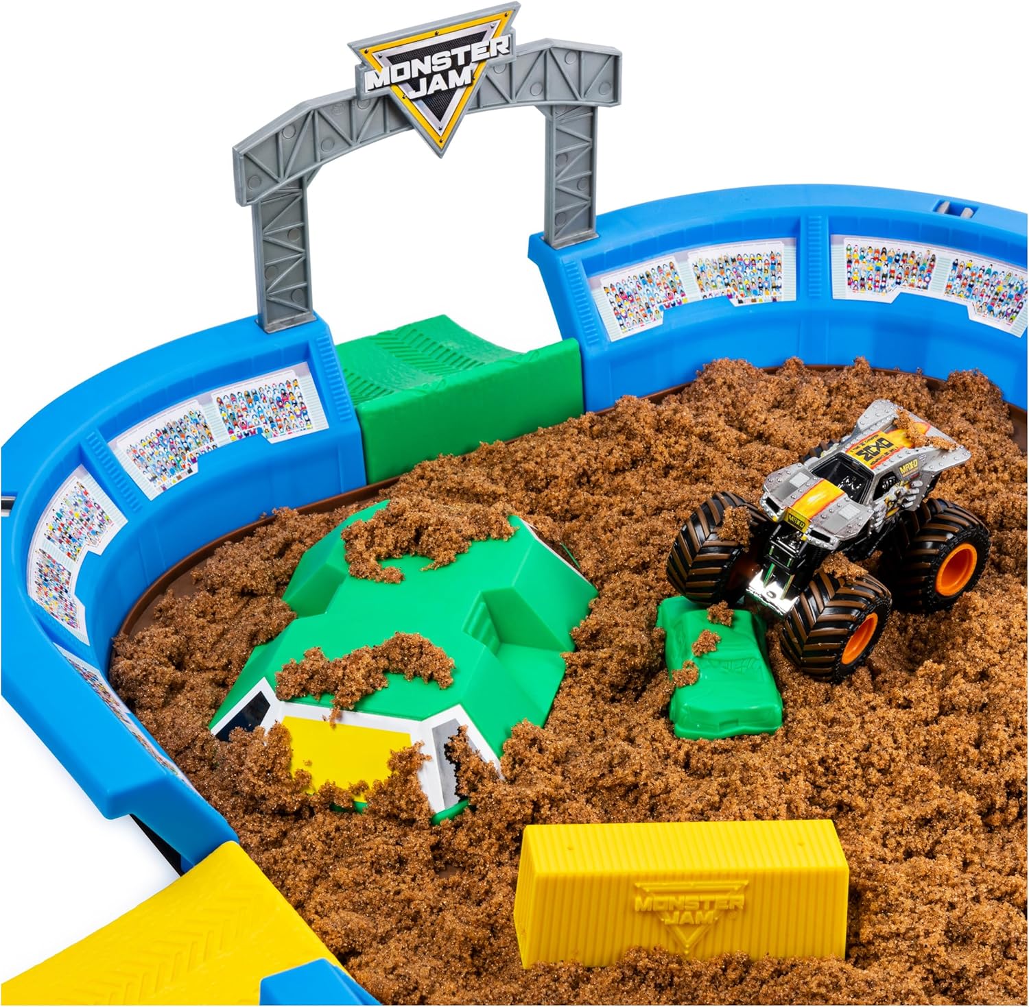 Monster Jam, Monster Dirt Arena 24-inch Playset with 2lbs of