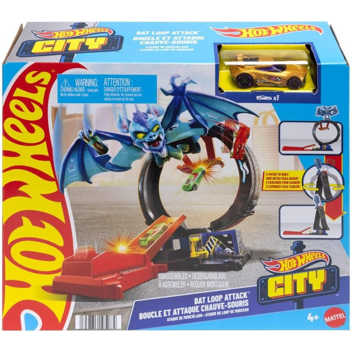 Hot Wheels City Toy Car Track Set