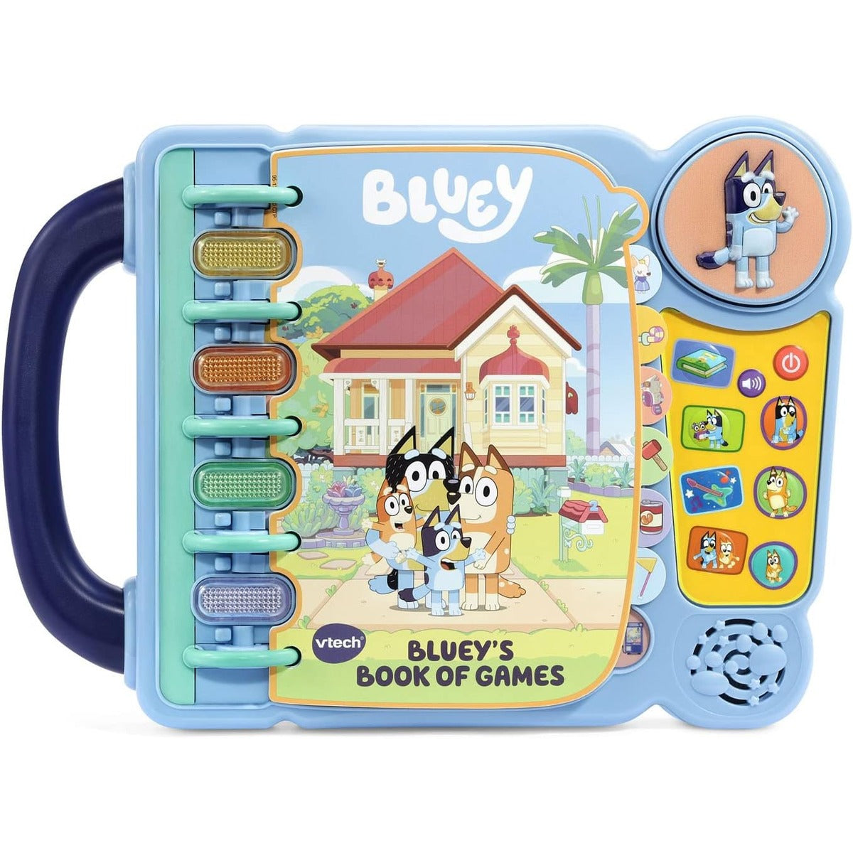 VTech Bluey's Book of Games, Official Bluey Book, Interactive Childrens Book, Educational Activity Toy with 4 Learning Modes, Gift for Kids Ages 3, 4, 5, 6 Years, English Version