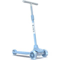 Bird Birdie Glow Kids Scooter Leg Power W/ Glowing Wheels, AdjUStable Height, Portable Compact Stylish Trendy, 3 Wheels Design, Stomp Brake System, Sky Blue