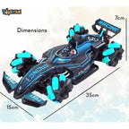 Toyshine F1 Fast RC Drift Car, Remote Control Car LED Lights 4WD 2.4GHz 360°Rotating RC Race Sport Stunt Car, High Speed Formula 1 Model Vehicle Toys Birthday Gifts for Kids Boys Age of 6-12 -Green