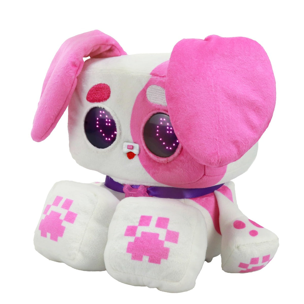 PIXEL HUGS Interactive Plush Puppy in Pink