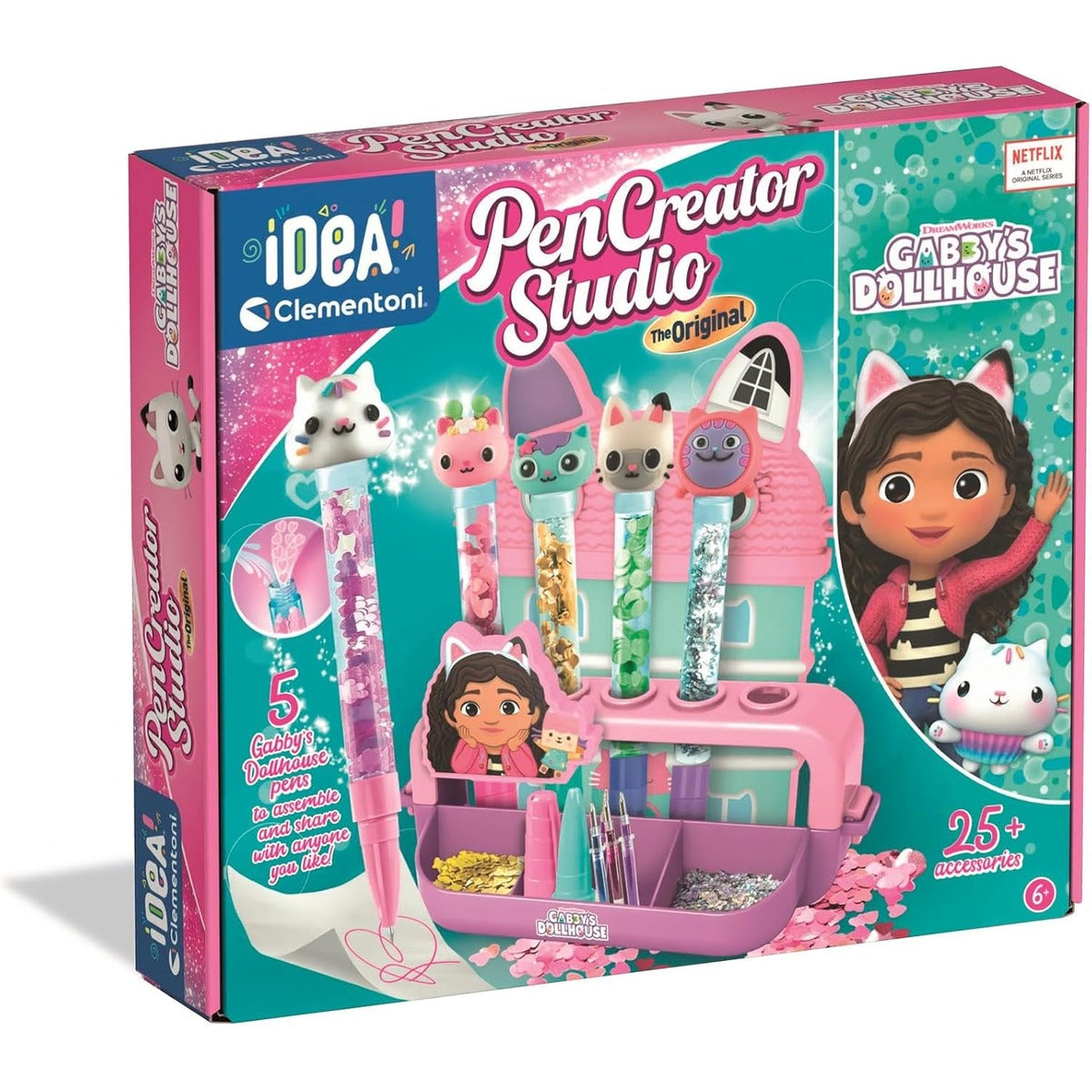 Clementoni Idea My Pen Atelier Disney Princess - DIY Pen Set with Pens, Figures, Decorations & Stickers - Creative Toy & Gift Set for Children from 6 Years, 18202