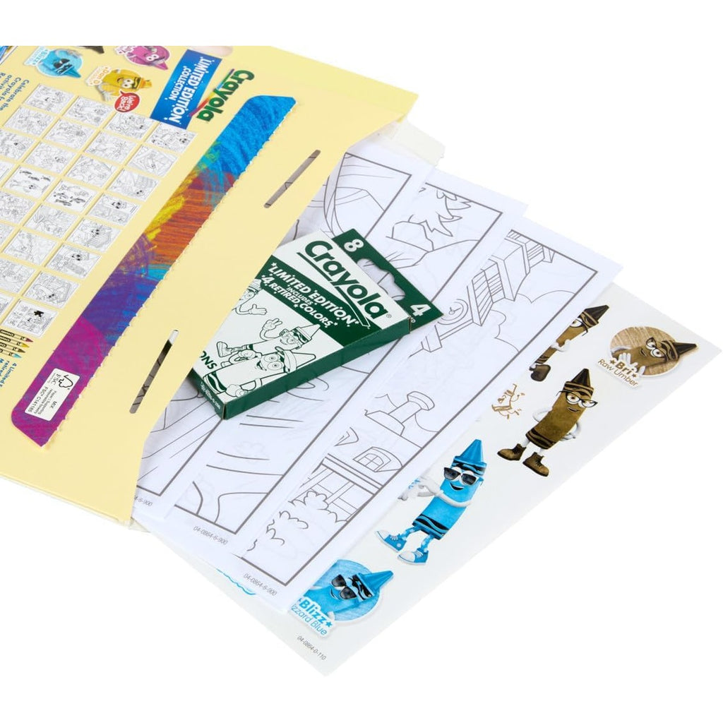 Crayola Retired Colors Coloring & Activity Set, Retired Crayons & Stickers