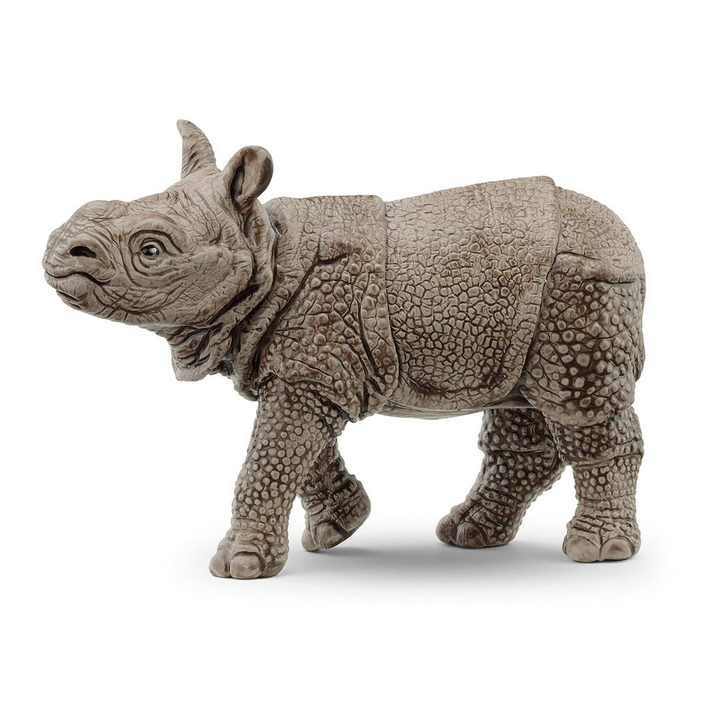 Schleich Wild Life Realistic Baby Indian Rhinoceros Figurine