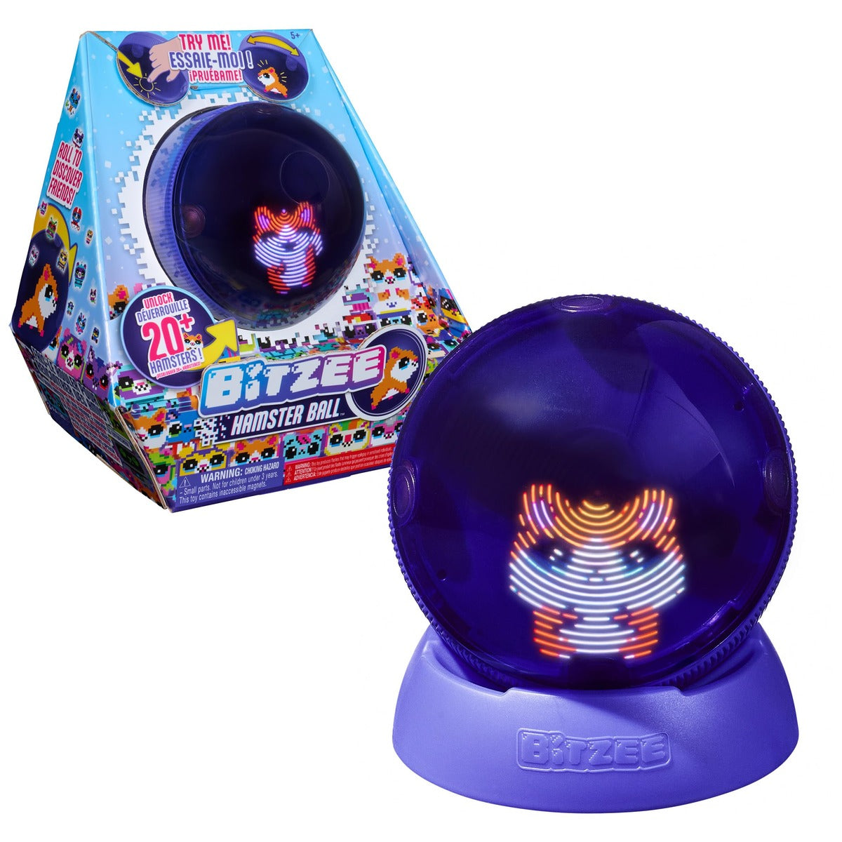 Bitzee, Hamster Ball Interactive Toy with Over 20 Hamsters Inside, Rolls and Reacts to Touch, Digital Pet Kids Toys for Girls