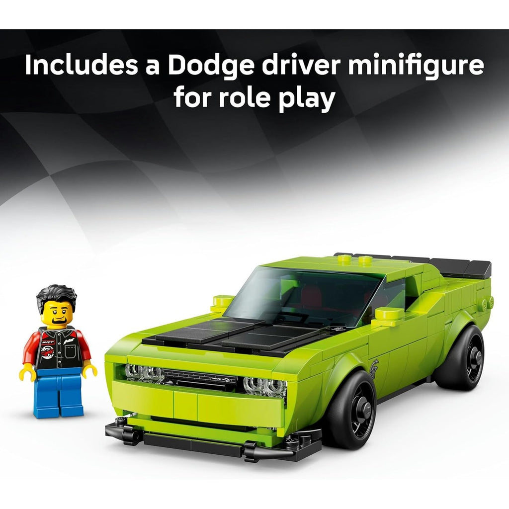 Lego 77237 Speed Champion Dodge Challenger SRT Hellcat Sports Car Toy