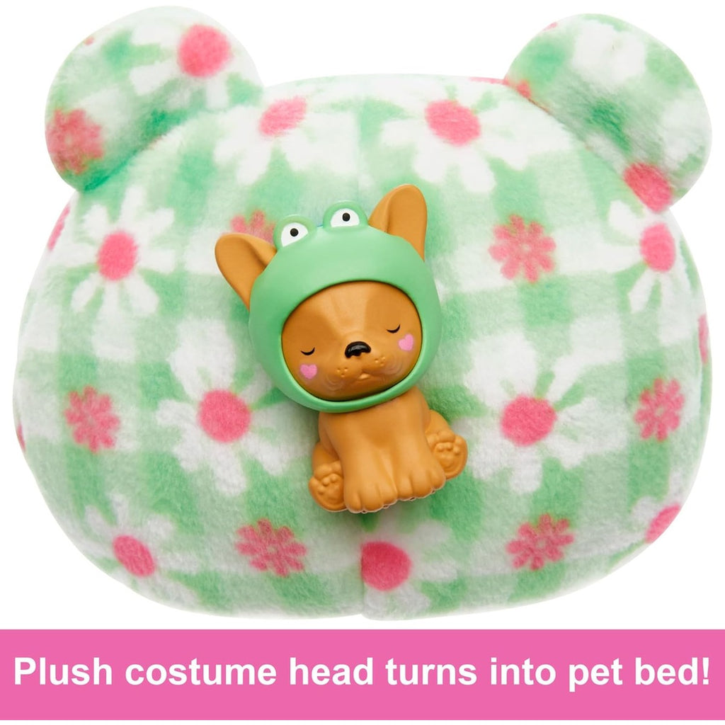 Barbie Cutie Reveal Chelsea Doll & Accessories, Animal Plush Costume & 6 Surprises Including Color Change, Puppy as Frog Dog/