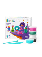 HEY CLAY Monsters Set-Colourful Modeling Kids-Air Dry Clay Kit 15 Cans And Sculpting Tools