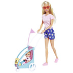 Steffi Love Bike Trailer, Toy Doll on Her Bike with Trailer for Baby