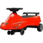 Lamborghini Swing Car Ride On with Lights and Sounds, 360 Rotation, Movable Rear Wing