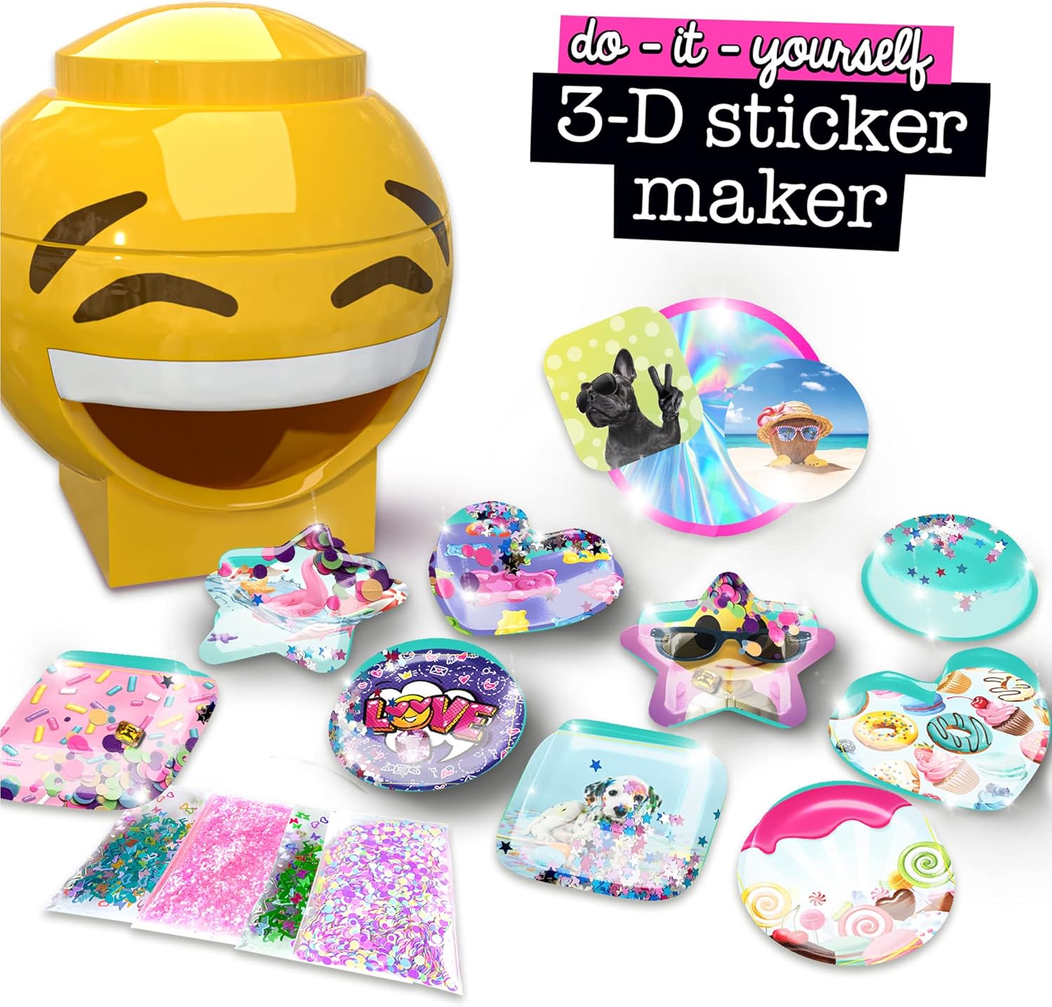 ACTIVITY KINGS ILY DIY 3D Sticker Maker – Arts & Crafts Kit for Kids Ages 6+ | Makes 30 Custom Stickers Fun & Creative Toy Gi