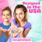ACTIVITY KINGS ILY DIY 3D Sticker Maker – Arts & Crafts Kit for Kids Ages 6+ | Makes 30 Custom Stickers Fun & Creative Toy Gi