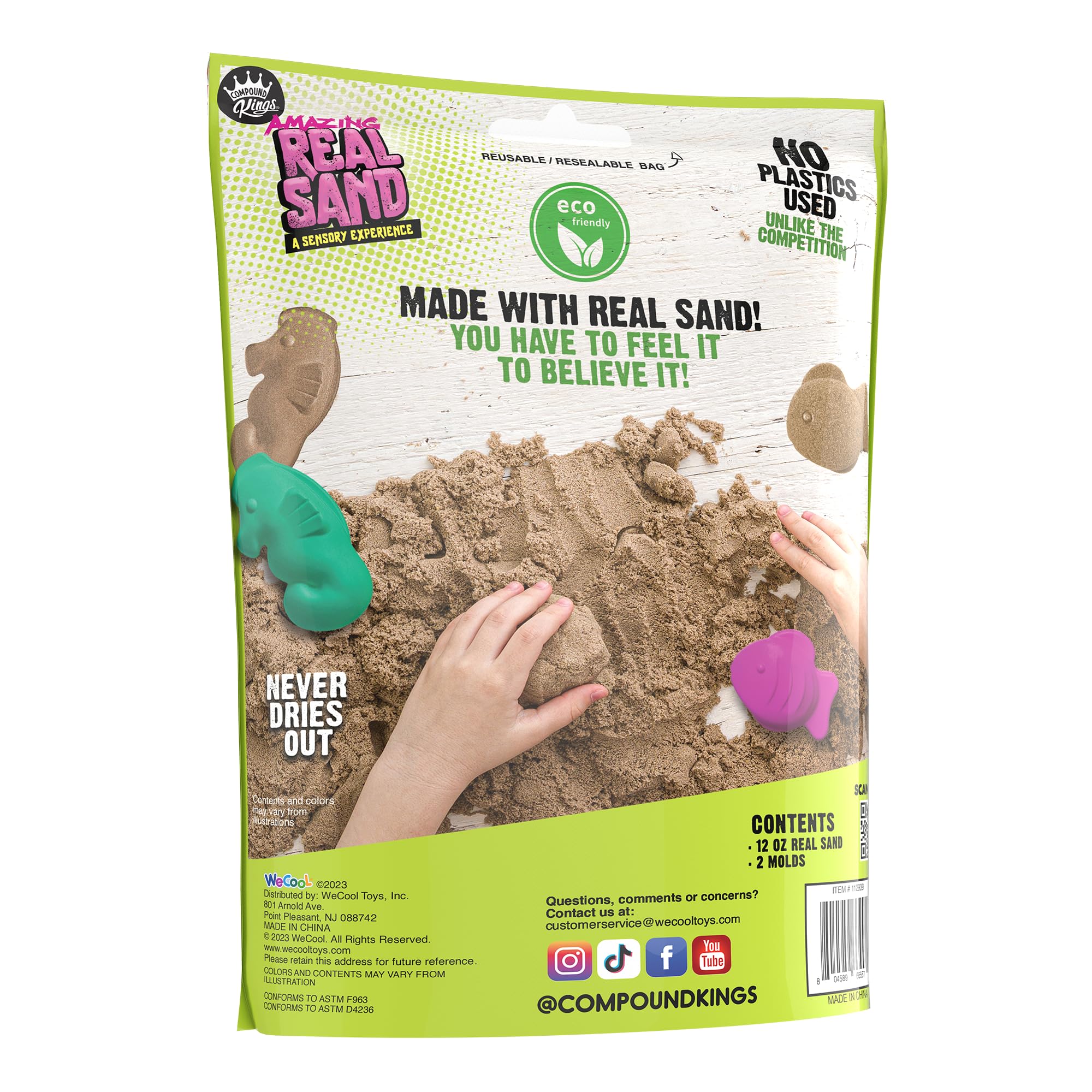 COMPOUND KINGS All-Natural Sand 12oz Bag, Sensory Toy