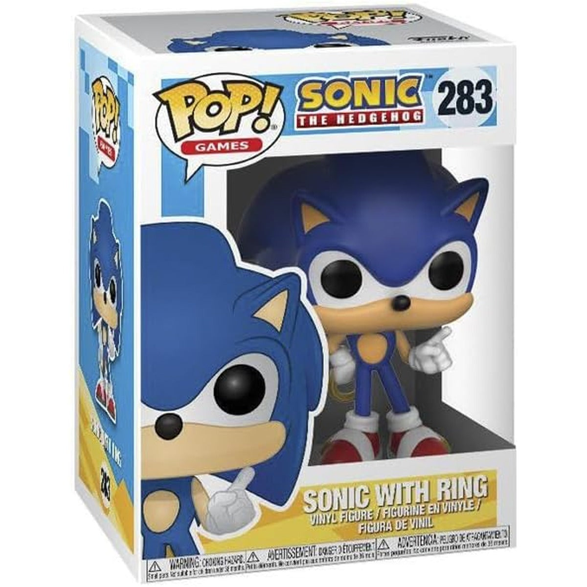 POP Games: Sonic - Sonic with Ring Collectible Toy, Multicolor, One Size Funko