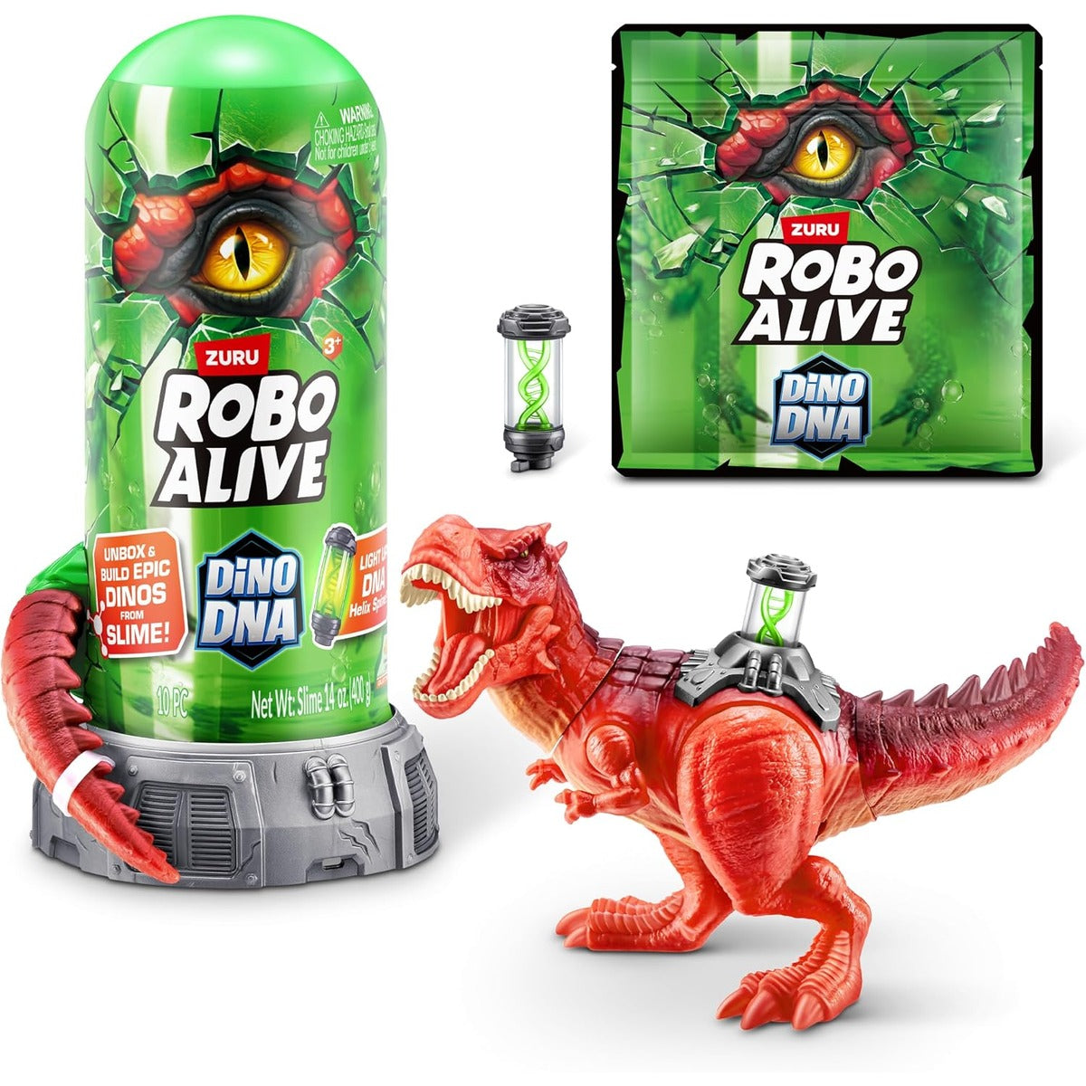 ROBO ALIVE ZURU Dino DNA Illuminated DNA Helix Spine (Styracosaurus)