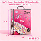 CANIYA 3688PCS Charm Beads Bracelet Making Kit for Girls, 6