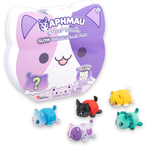 Aphmau & Friends Mystery Figures Glow Multi-Pack, Exclusive Glow in The Dark Figure Collection, Collectible Mini Figures Myst