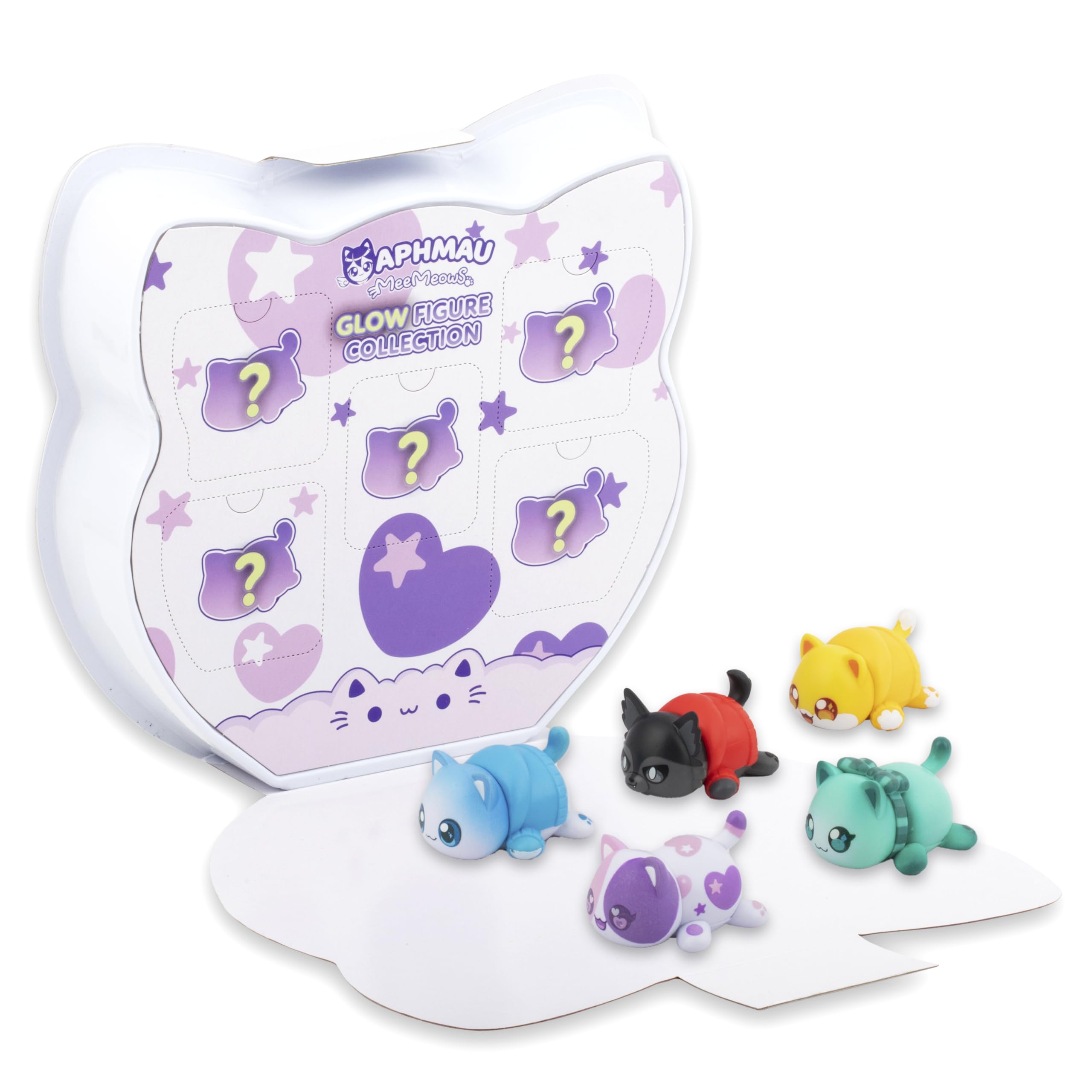 Aphmau & Friends Mystery Figures Glow Multi-Pack, Exclusive Glow in The Dark Figure Collection, Collectible Mini Figures Myst