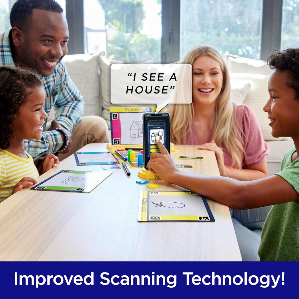 Mattel Games Pictionary Vs. AI Family Game for Game Nights with Kids, Adults & Families Using Artificial Intelligence