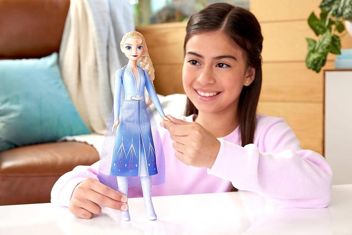 Mattel Disney Frozen Elsa Singing Fashion Doll, Singing Adventure in Signature Clothing