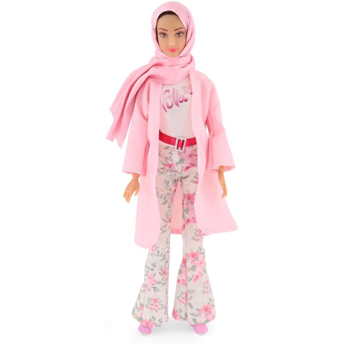 Fulla Doll with Pink Motorbike Includes Floral Pants, Jacket, Helmet and Headscarf & Fashionable Outfit with Ride-On